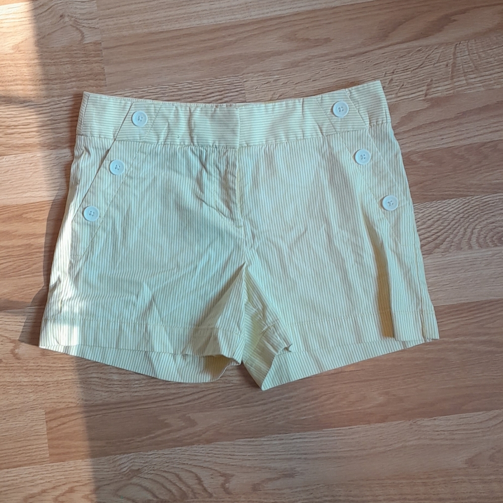 Ann Taylor Vintage Yellow Striped Beach Shorts